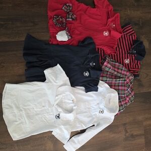 Kids Classic Polo Shirt Set - Red, Navy, White